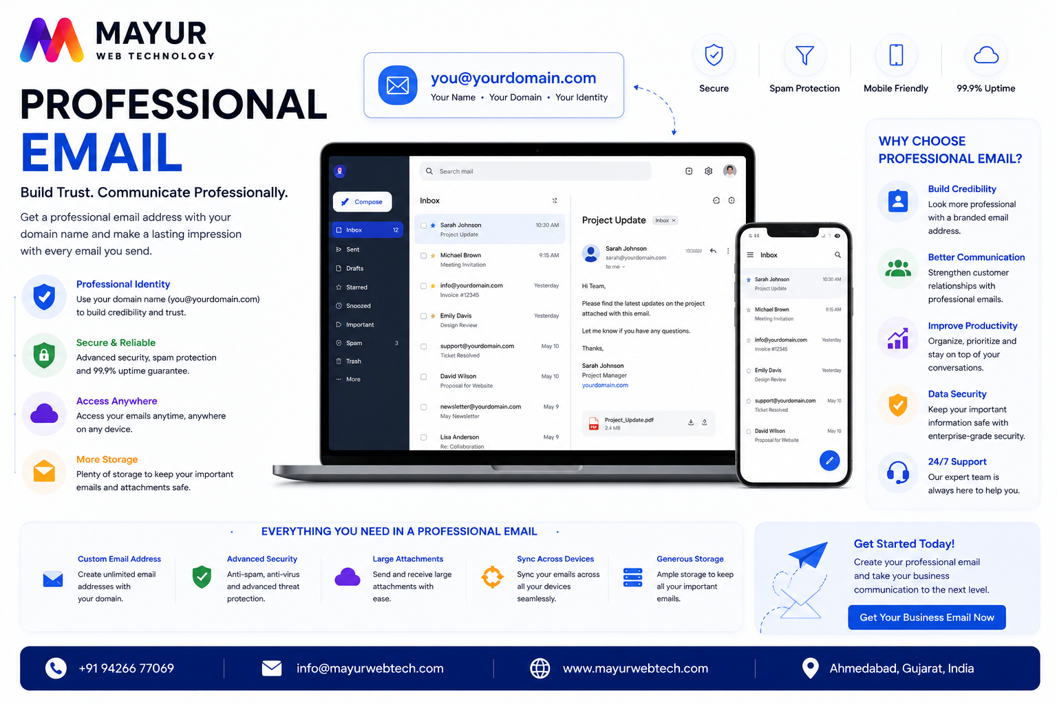 Premium Business Professional Email Communication Hub Layout