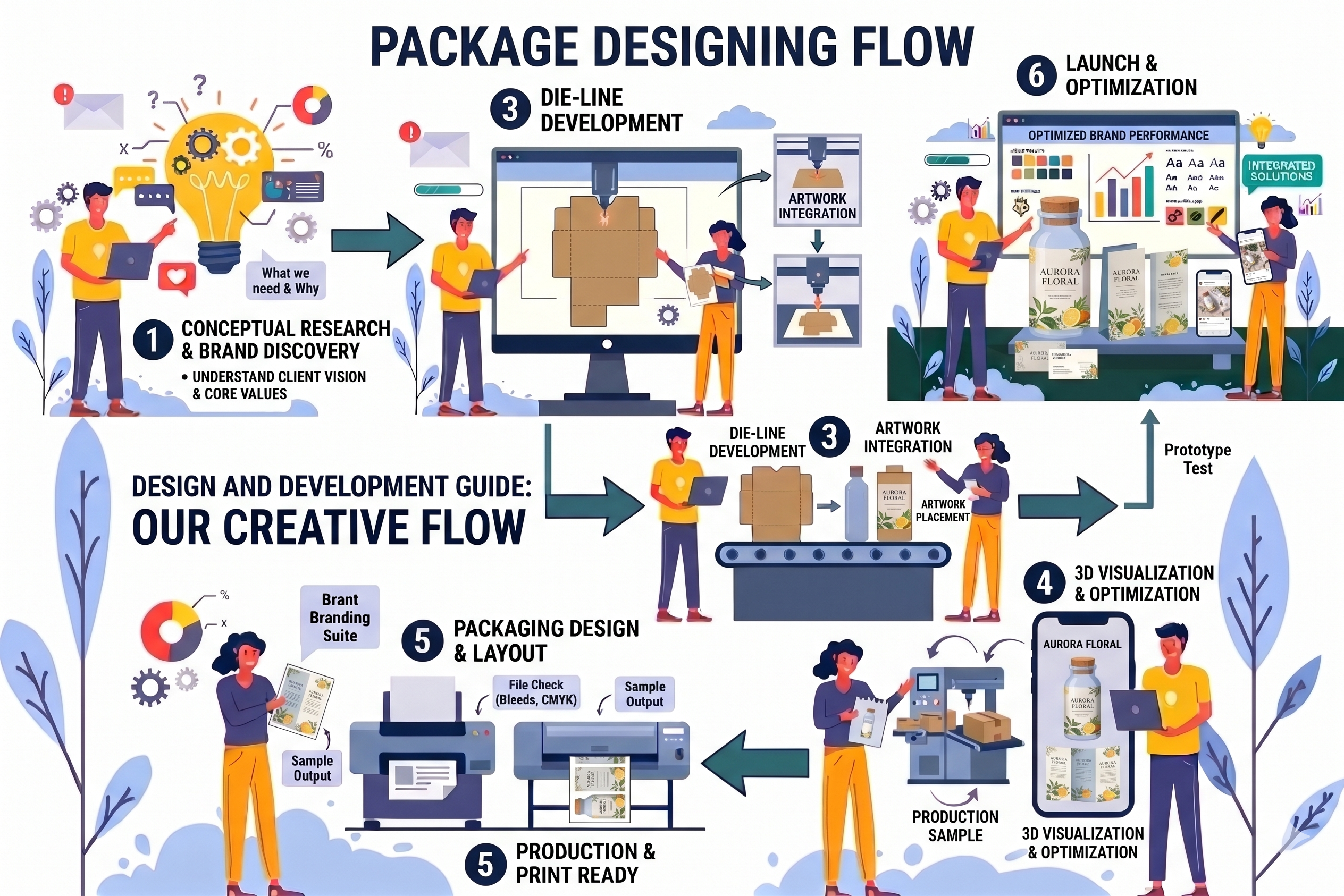 Premium Product Package Design Structural Grid