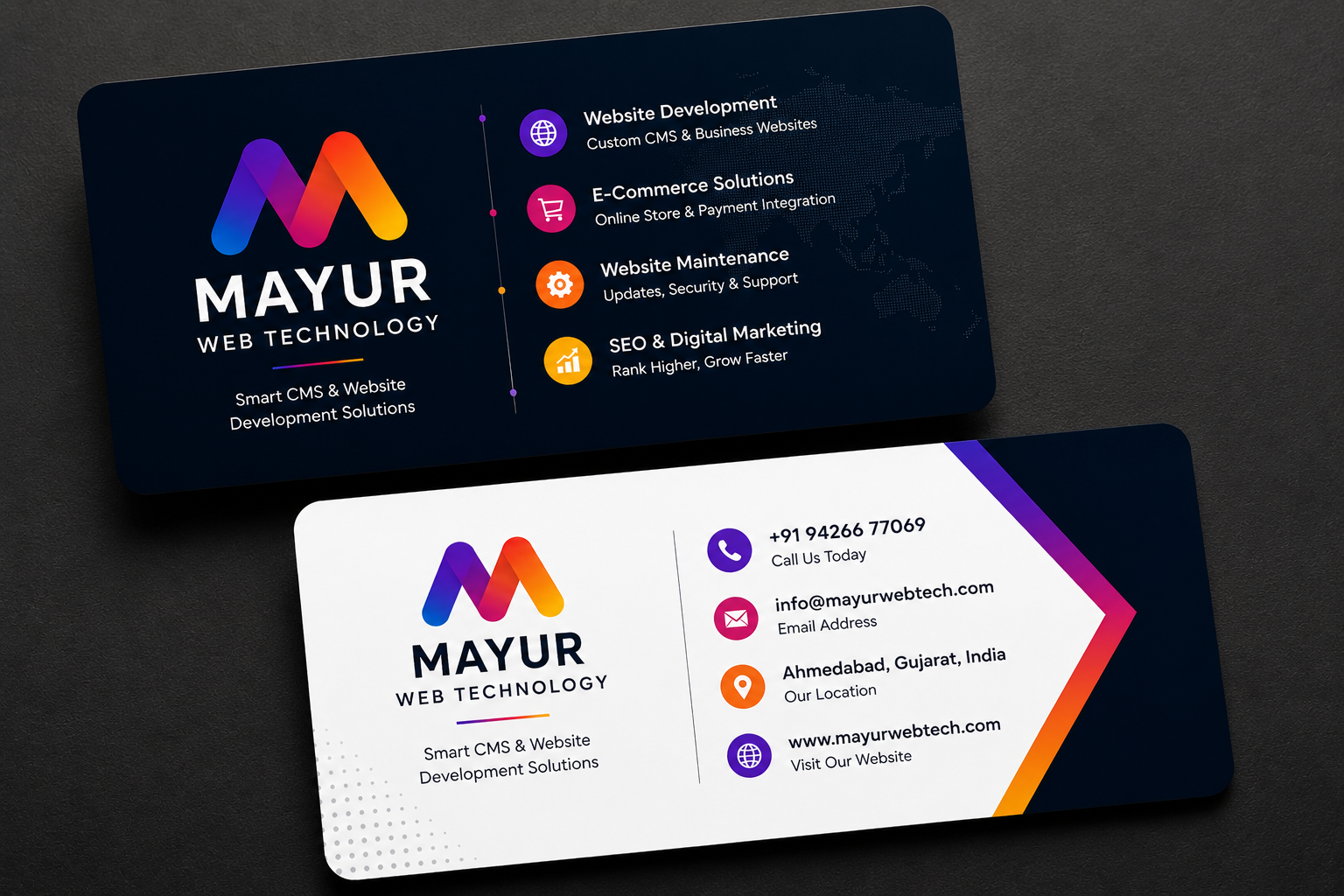 Premium Visiting Card Layout Interface