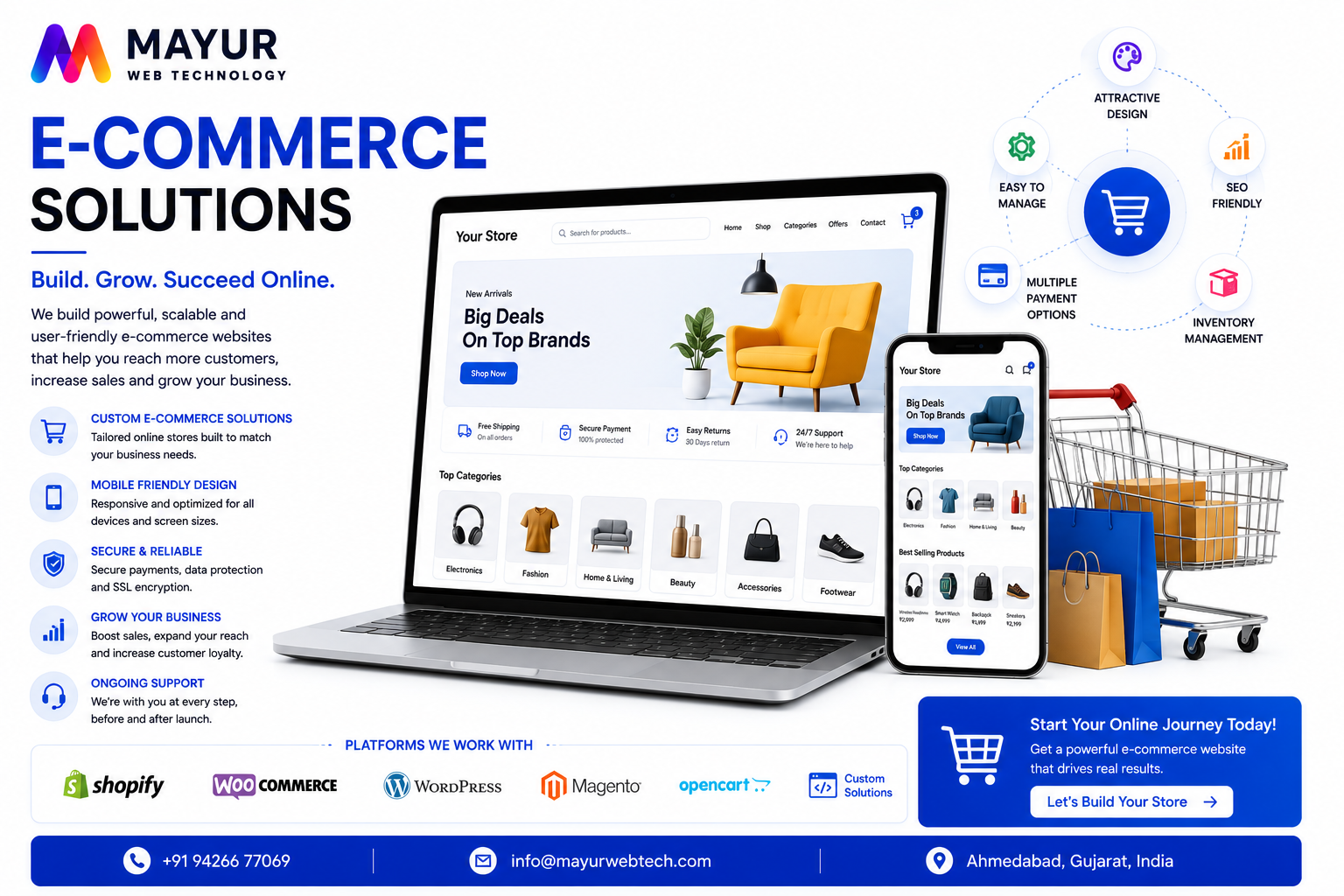 Premium Custom E-Commerce Storefront Digital Sales Dashboard
